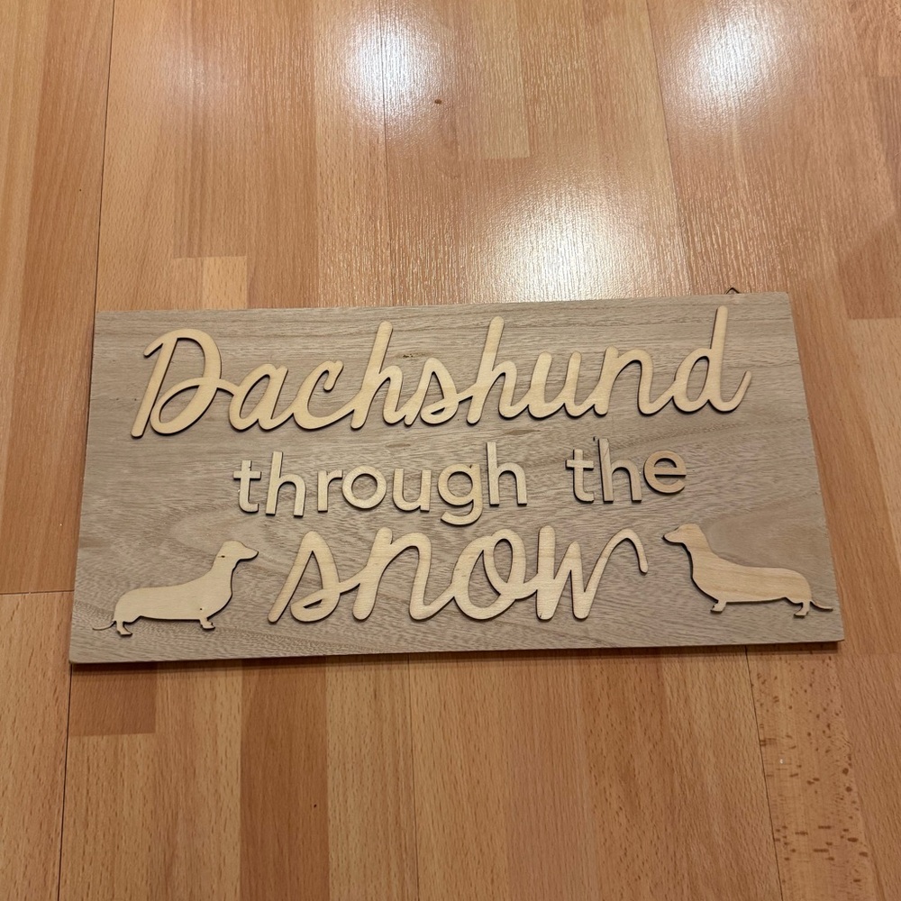 Wooden Dachshund Sign